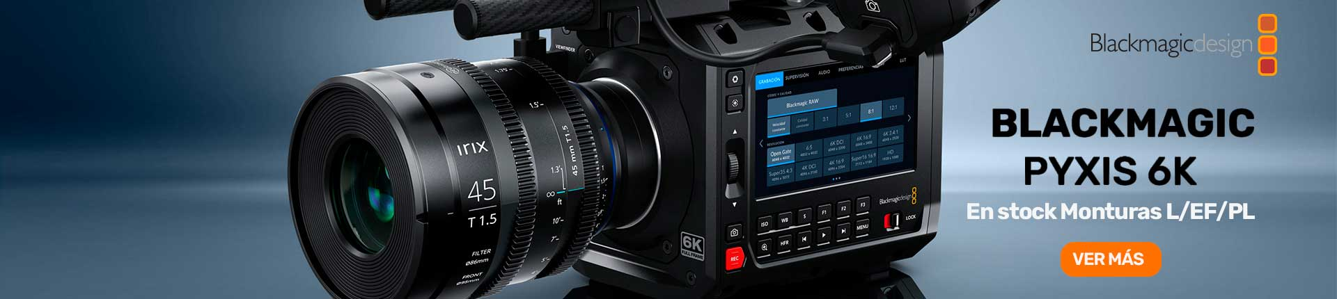 Blackmagic Pyxis 6K cámara cine digital en stock